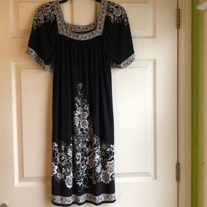 Black and White Patterned Dress